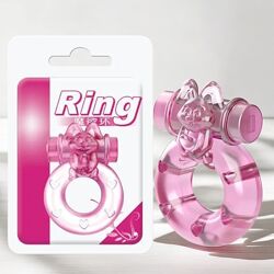 Ерекційне кільце з вібрацією для стимуляції інтимних зон у вигляді кролика