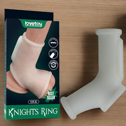 Насадка на пеніс з вібрацією Vibrating Silk Knights Ring White 
