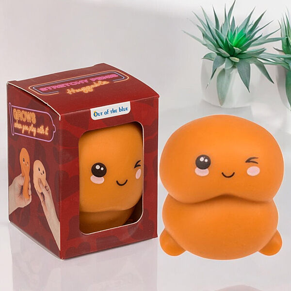 Антистрес у формі пеніса Stretchy Penis Huggable Orange для зняття стресу 7