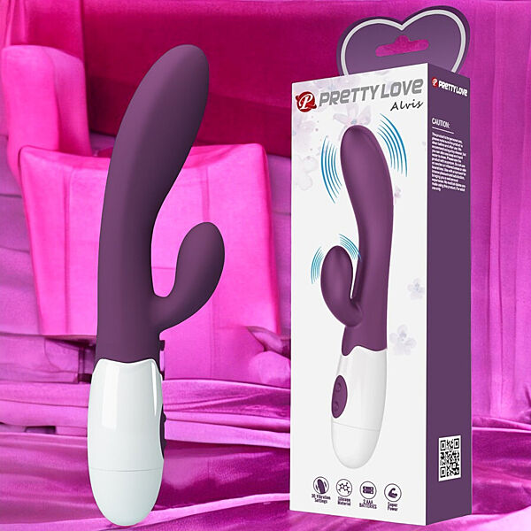 Вібратор кролик силіконовий з кліторальною стимуляцією та вібрацією Pretty