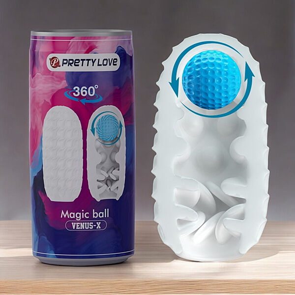 Мастурбатор з текстурованим каналом та кулькою Pretty Love Venus-X 