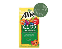Мультивитамины для детей, витамины для детей, Alive, Natures Way, 120 шт