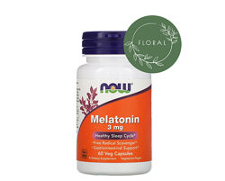 Now Foods, Мелатонин 3 мг, melatonin, 60 капсул