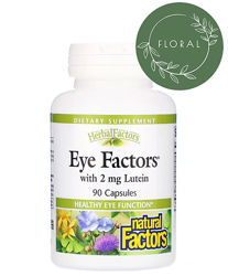 Комплекс для зрения, Eye Factors, Natural Factors, Черника, Лютеин, Очанка