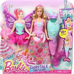  Набор кукла Барби и 3 наряда Принцесса, Фея и русалка