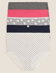 Упаковка 5 шт Full briefs трусики высокая посадка Marks & Spencer р.8-18