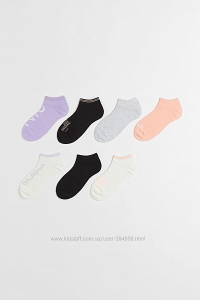 Набор коротких  носков H&M р.34-36, 37-39
