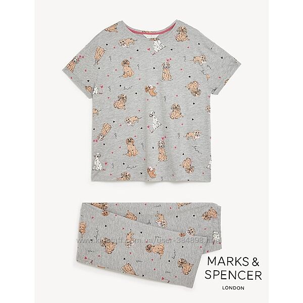 Пижамный набор пижама Marks&Spencer р S, M, L хлопок