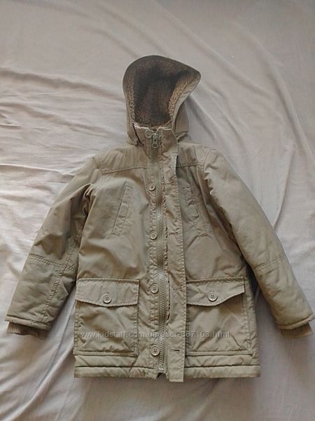 Куртка парка детская демисезонная для мальчика Lindex, размер 128