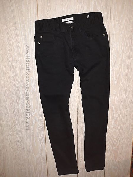 Чёрные, классические джинсы H&M на 11-12 лет 
