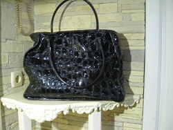 Кожаная сумка, кожа крокодила , Италия, оригинал, Carlo Pazolini