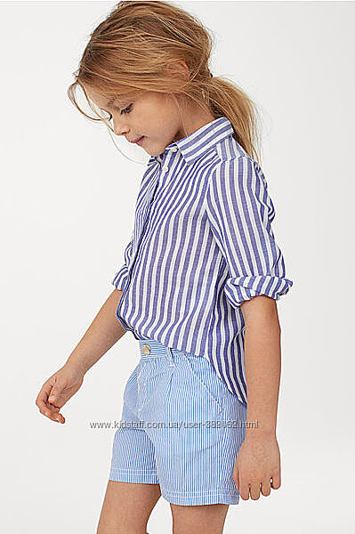 Хлопковые шорты на девочку 6-7 лет H&M