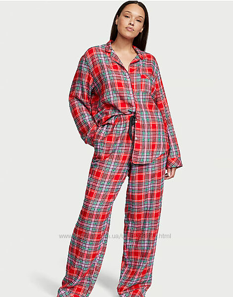 Піжама жіноча victoria&acutes secret flannel long pajama set