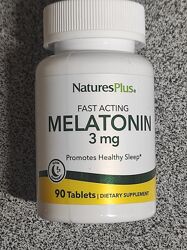 Мелатонин 3mg для хорошего сна Америка Natures Plus на 3 мес приема
