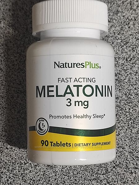 Мелатонин 3mg для хорошего сна Америка Natures Plus на 3 мес приема