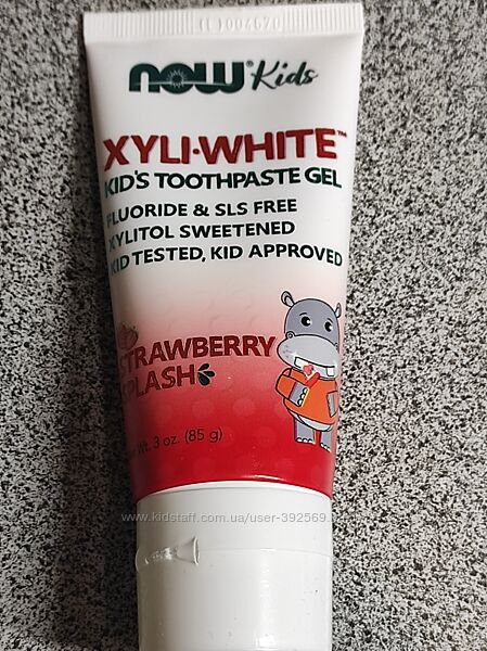  Now Foods зубная паста-гель без фтора для детей Америка