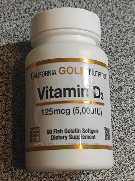 Витамин D3  California Gold Now Foods