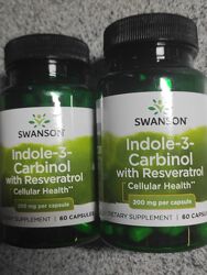 Swanson Индол-3-карбинол с ресвератролом, 200 мг, 60 капсул