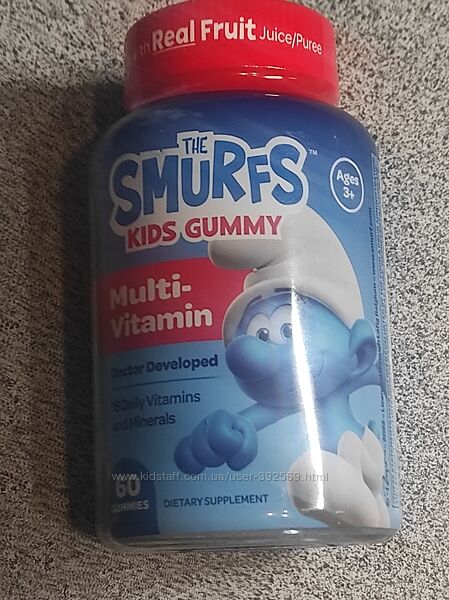 The Smurfs детский витамины от 3х лет 60 шт США