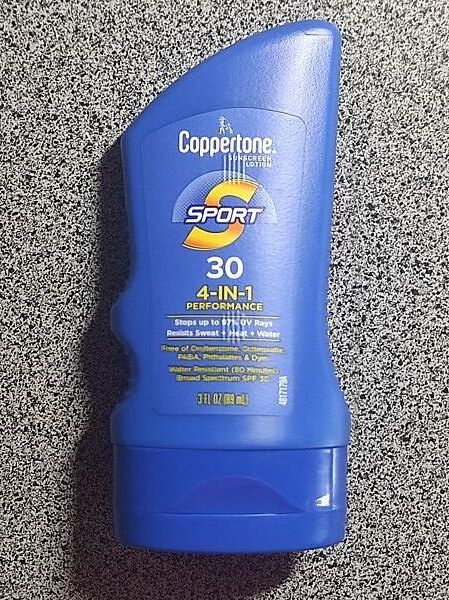 Coppertone Sport, солнцезащитный лосьон, эффективность 4-в-1, SPF 30, 89 мл