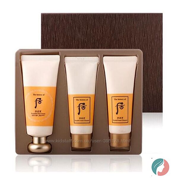 The History of Whoo Gongjinhyang Essential Sun Cream Special Set 3 Items,