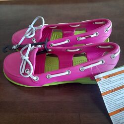 Топсайдеры Crocs Beach р. J2 -w4-21см. Нові. Оригинал
