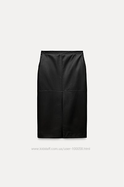 Шкіряна спідниця міді ZW collection 