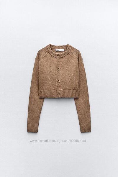 Укорочений кардиган зі 100 вовни.