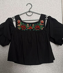 Zara блузка з вишивкою р м