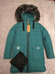 Зимова куртка для дівчинки, р-р 140 см.