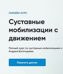 Андрей Богатырев Суставные мобилизации с движением Курс