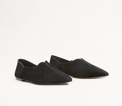 Замшеві чорні жіночі туфлі, мюлі, лофери 36 mango оригінал