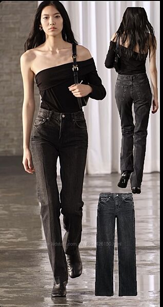 Джинсы Zara  zw collection bootcut high-waist jeans 2024