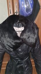 Пальто с  натуральным мехом