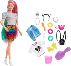 Кукла Барби Радужный леопард Barbie Leopard Rainbow Hair Doll Blonde 29 см