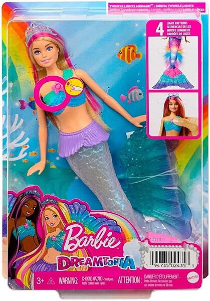 Кукла барби русалка Дримтопия Сияющий хвостик Barbie