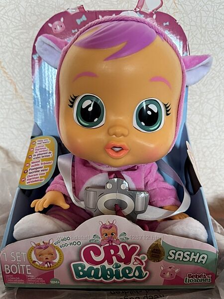 Cry Babies Саша носорог Sasha пупс плачущий младенец интерактивная кукла