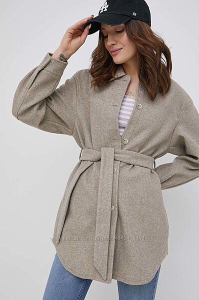 Сорочка пальто COTTONON у бежевому кольорі, весна, осінь, демісезон