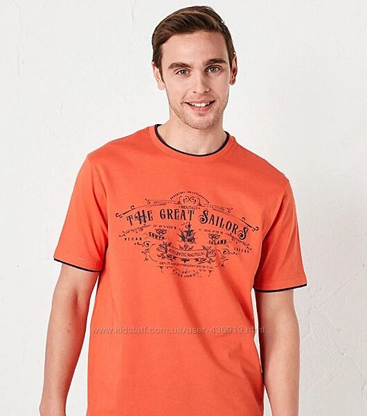 оранжевая мужская футболка LC Waikiki/ЛС Вайкики The Great Sailors. Турция