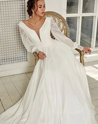 Свадебное платье 60 , 62 , 64 размера в стиле бохо 