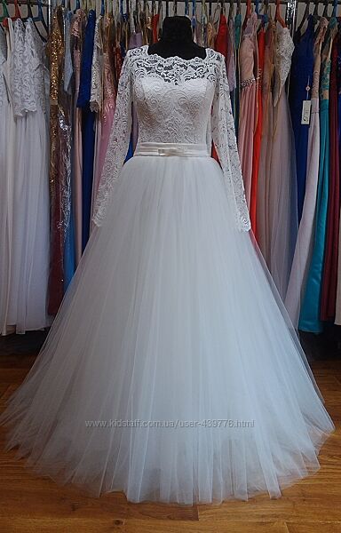 Свадебное платье с длинными рукавами 60 и 62 размера