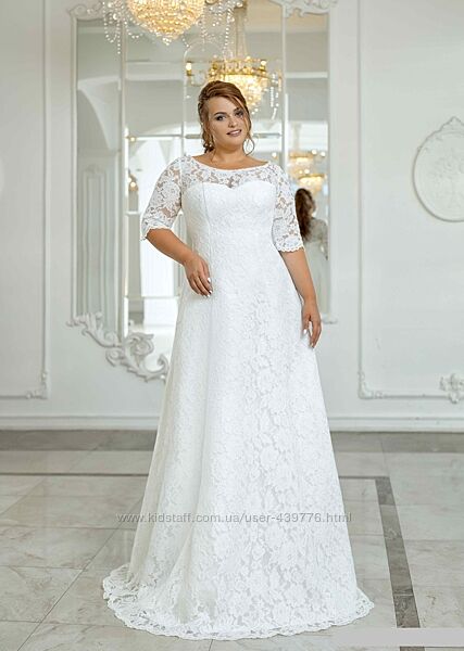 Кружевное свадебное платье 58 и 60 размера 