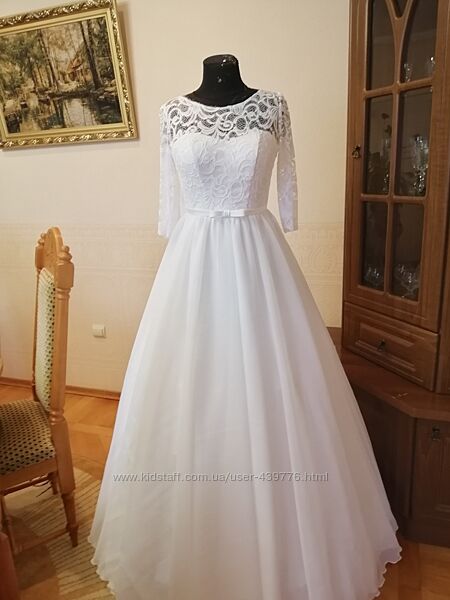 Белое платье в пол для росписи, свадьбы, венчания 