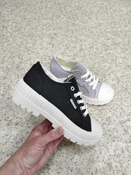 Повсякденні кеди з текстилю висока підошва