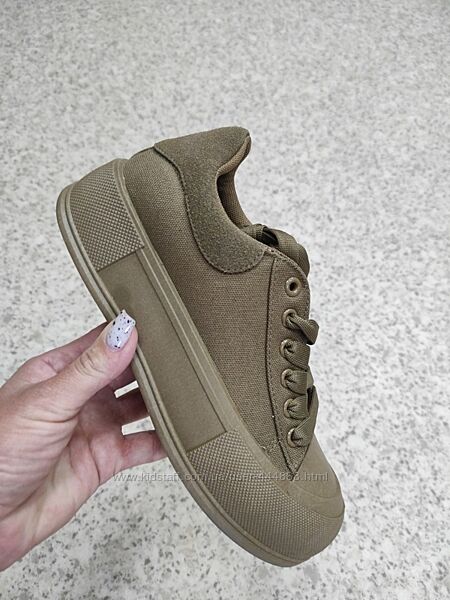 Кеди хакі на високій підошві