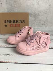 Черевики демісезонні дитячі для дівчинки American Club Рожевий 775