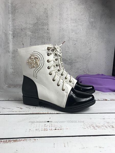 Класичні та теплі демісезонні чобітки для дівчат Beesky 37р