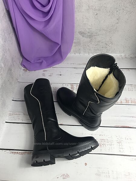 Чобітки дитячі на дівчинку M. L. V 34р - 21.5 см Чорний 740