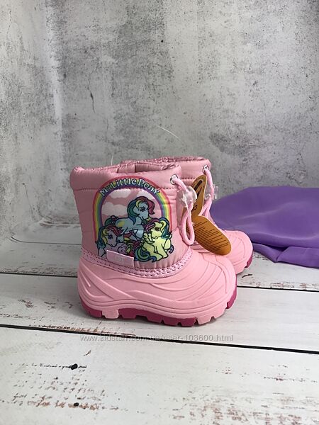 Чоботи дутики дитячі для дівчинки Clibee Рожевий 430