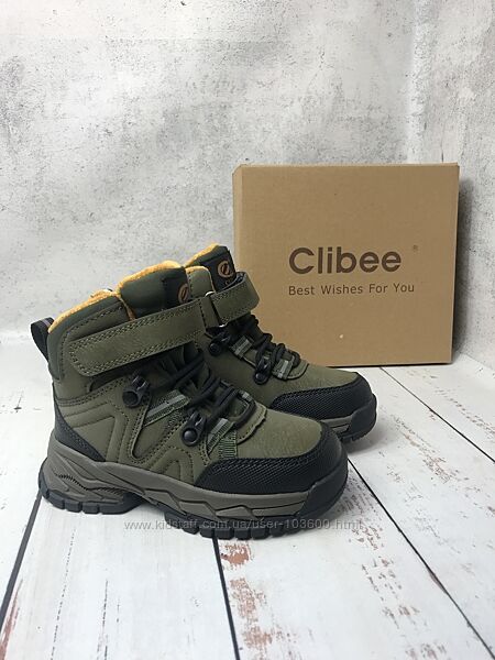 Дитячі зимові черевики для хлопчиків Clibee Темно-зелений 1023